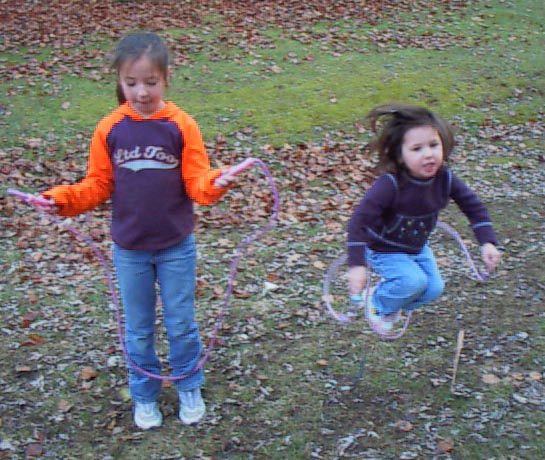 Jumping rope to determine active pulse.
